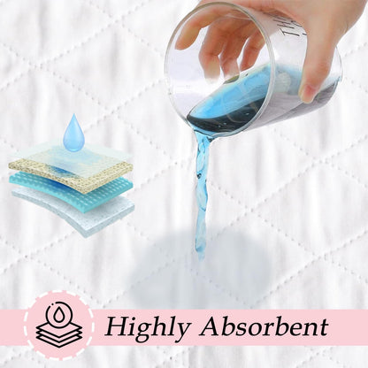 AbsorbEase® Washable Underpads Heavy Absorbency Reusable Bedwetting Incontinence Pads for Kids, Adults, Elderly, and Pets - Waterproof Pad for Bed, Couch, Sofa, Floor